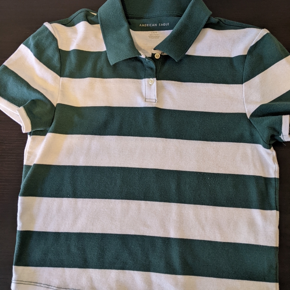 American Eagle Polo Cropped Baby Tee
